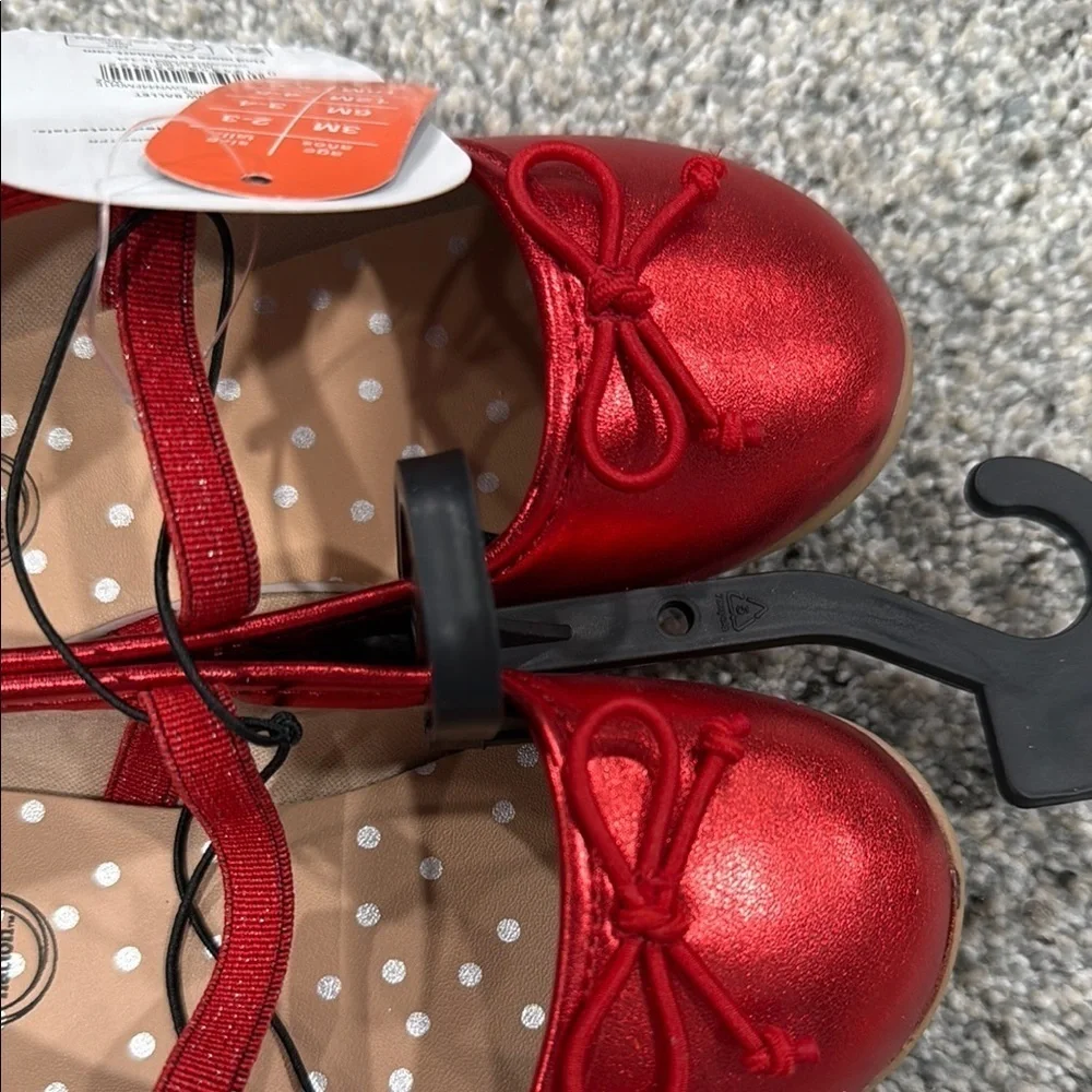 Wonder Nation Red Dress Shoes with Glossy Finish and Mary Jane Strap